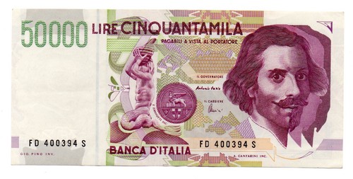 Italia banconota 50 - -, da