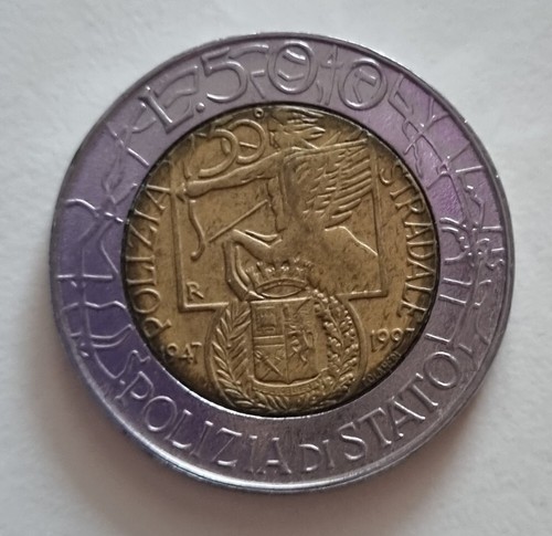 Moneta 500 lire polizia - 500, di