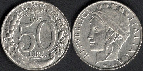 Italia lire 1997 - 50, lire,